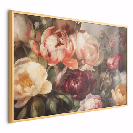Poster med ram - Charismatic peonies