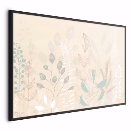 Poster med ram - Pastel-beige meadow