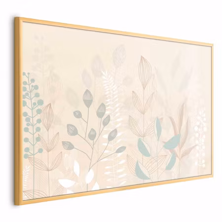 Poster med ram - Pastel-beige meadow