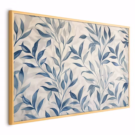 Poster med ram - Delicate botanical motif with