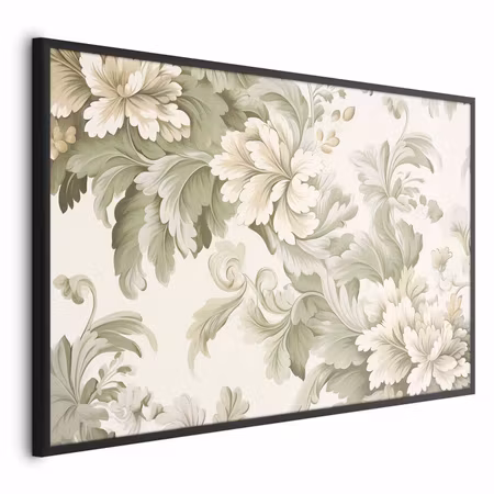 Poster med ram - Vintage flowers in light colors