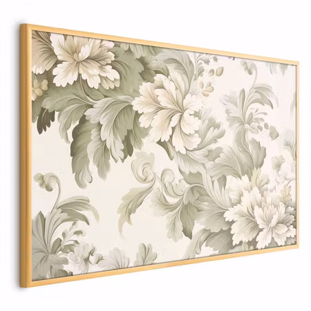 Poster med ram - Vintage flowers in light colors