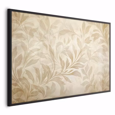 Poster med ram - Sand-colored leaves and vines