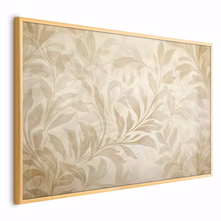 Poster med ram - Sand-colored leaves and vines