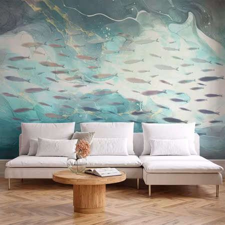 Fototapeter - School of Small Fish