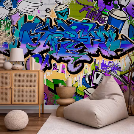 Fototapeter - Graffiti Violet Theme
