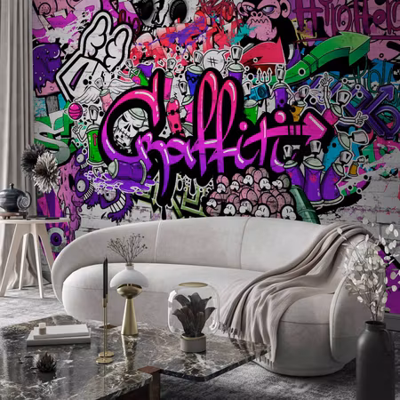 Fototapeter - Purple Graffiti