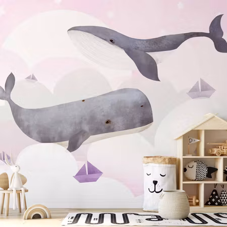 Fototapeter - Dream of Whales Second Variant