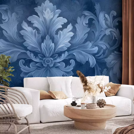 Fototapeter - Ornament in Blue and Cool Colors