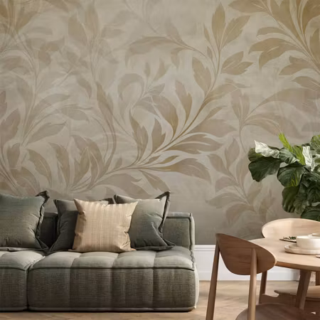 Fototapeter - Botanical Motif with Leaves and