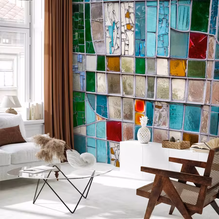 Fototapeter - Sapphire Stained Glass