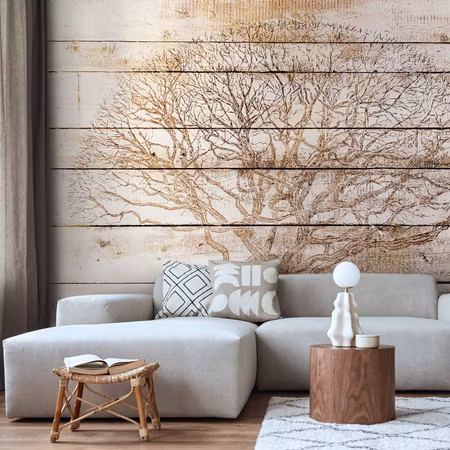 Fototapeter - Tree on Boards