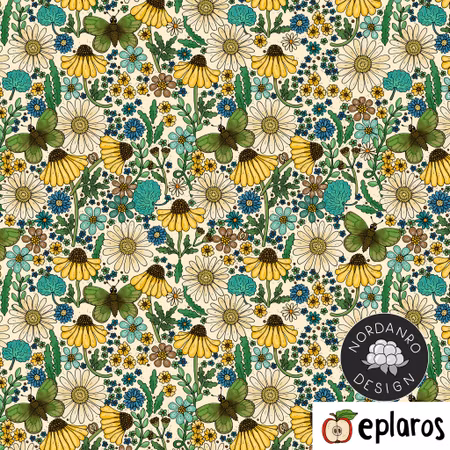 Daisies Creme (13) Jersey // 0,5m
