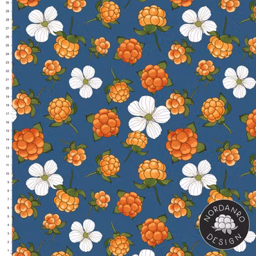 Cloudberry Deep Blue Canvas