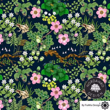 Summer Forest Navy Jersey // 1m