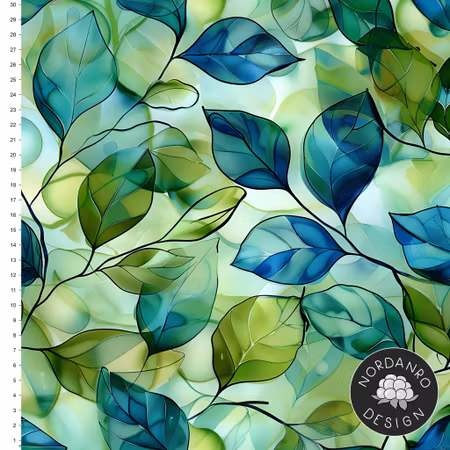 Ink Leaf Viscose Jersey