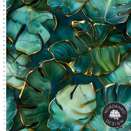 Ink Monstera Viscose