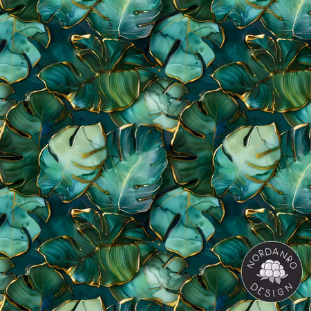 Ink Monstera Viscose
