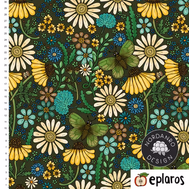 Daisies Army Viscose