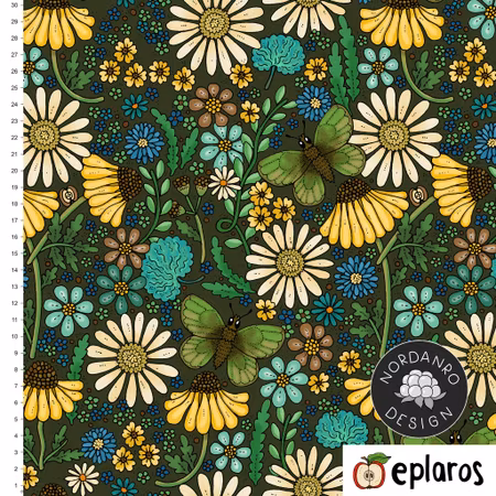 Daisies Army Viscose