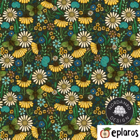 Daisies Army Viscose