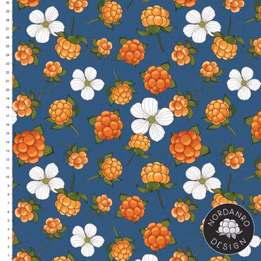 Cloudberry Deep Blue Canvas