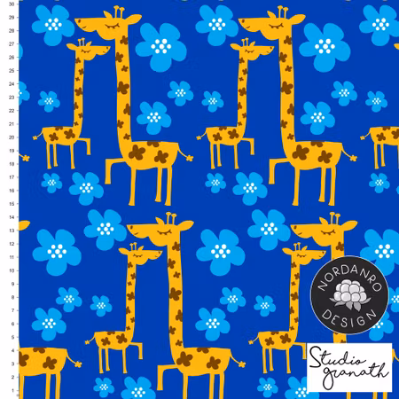 Giraffe Blue Jersey