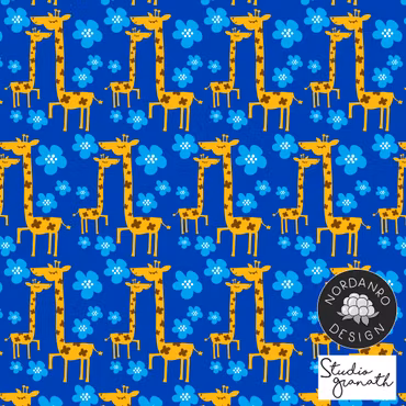 Giraffe Blue Jersey