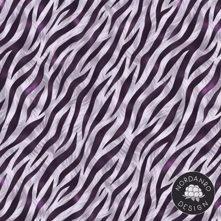 Zebra Aubergine Viscose