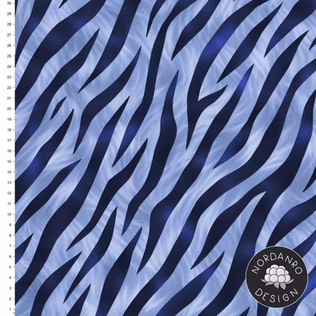 Zebra Luminous Blue Viscose