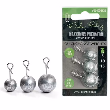 Quickchange weightsfor soft lures 5-10-15gr