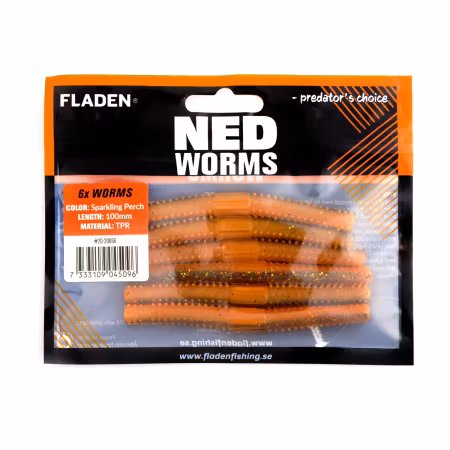 NED worm 6p 10cm Sparklingperch