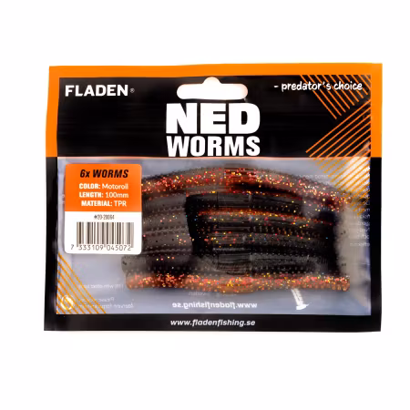 NED worm 6p 10cm Motoroil
