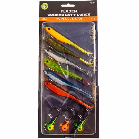 Conrad Softlures 3x6 125mm twin tail assorted colors