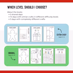 Printable Craft Advent Calendar - Bundle (Original & Extra Easy)