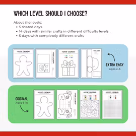 Printable Craft Advent Calendar - Bundle (Original & Extra Easy)