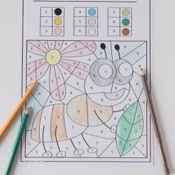 Colour by Code - Forest Animals