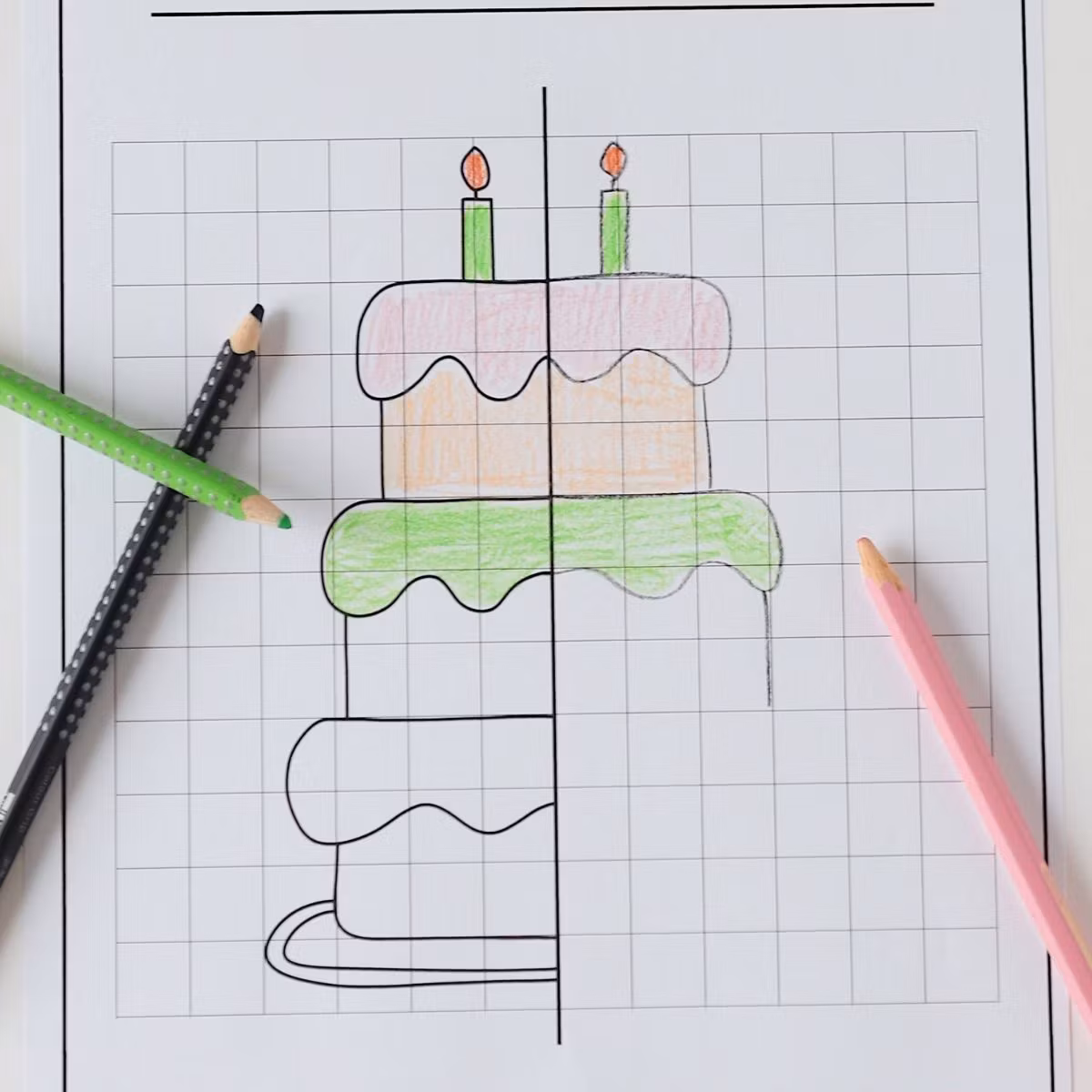 Symmetry - Draw and Colour