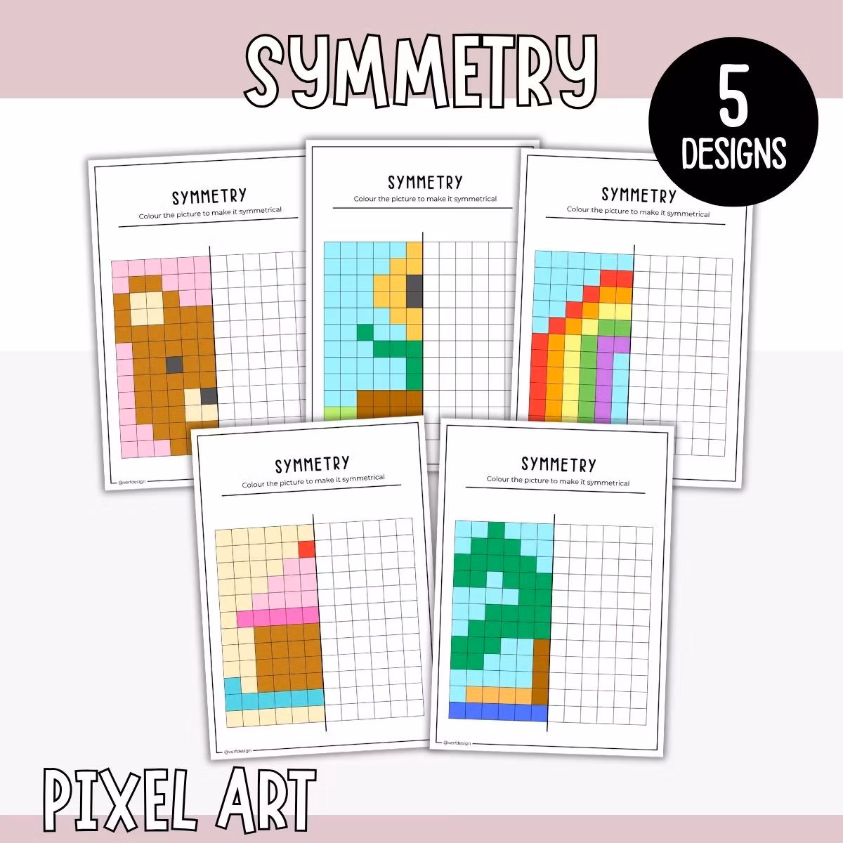 Symmetry - Colour the Pixels