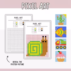 Pixel Art - Colour the Hidden Pictures
