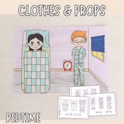 Add-On Set Paper Dolls - Bedtime