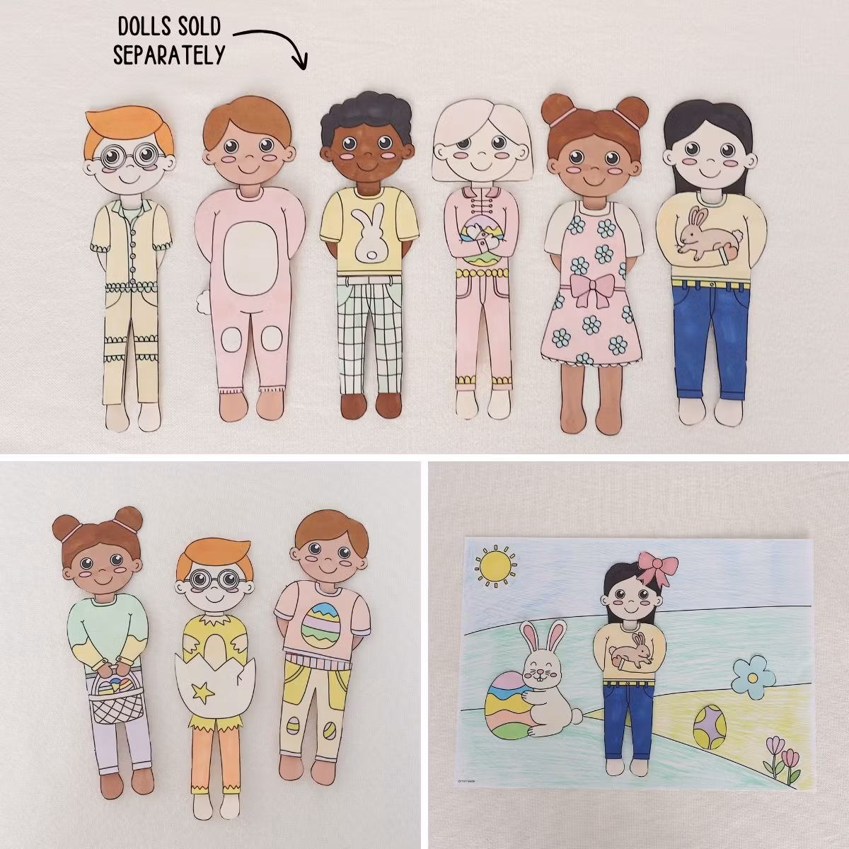 Add-On Set Paper Dolls - Easter