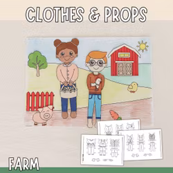 Add-On Set Paper Dolls - Farm