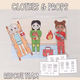 Add-On Set Paper Dolls - Rescue Team
