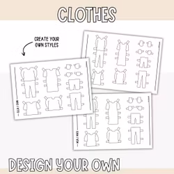 Add-On Set Paper Dolls - Design Your Own