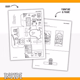 Dollhouse in 3D Craft - Halloween