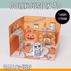 Dollhouse in 3D Craft - Halloween