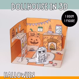 Dollhouse in 3D Craft - Halloween