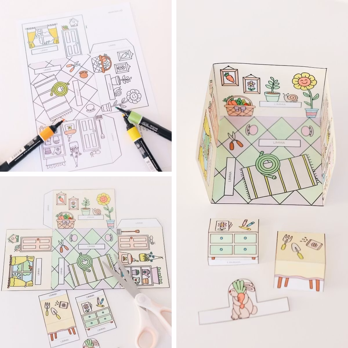 Dollhouse in 3D Craft - Spring