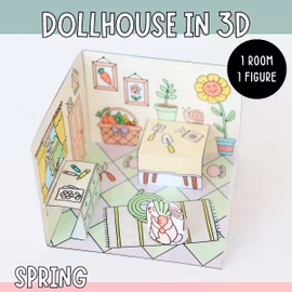 Dollhouse in 3D Craft - Spring